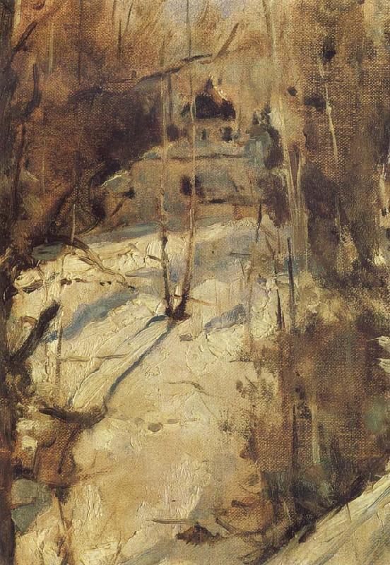 Valentin Serov Winter in Abramtsevo,The Church,Study